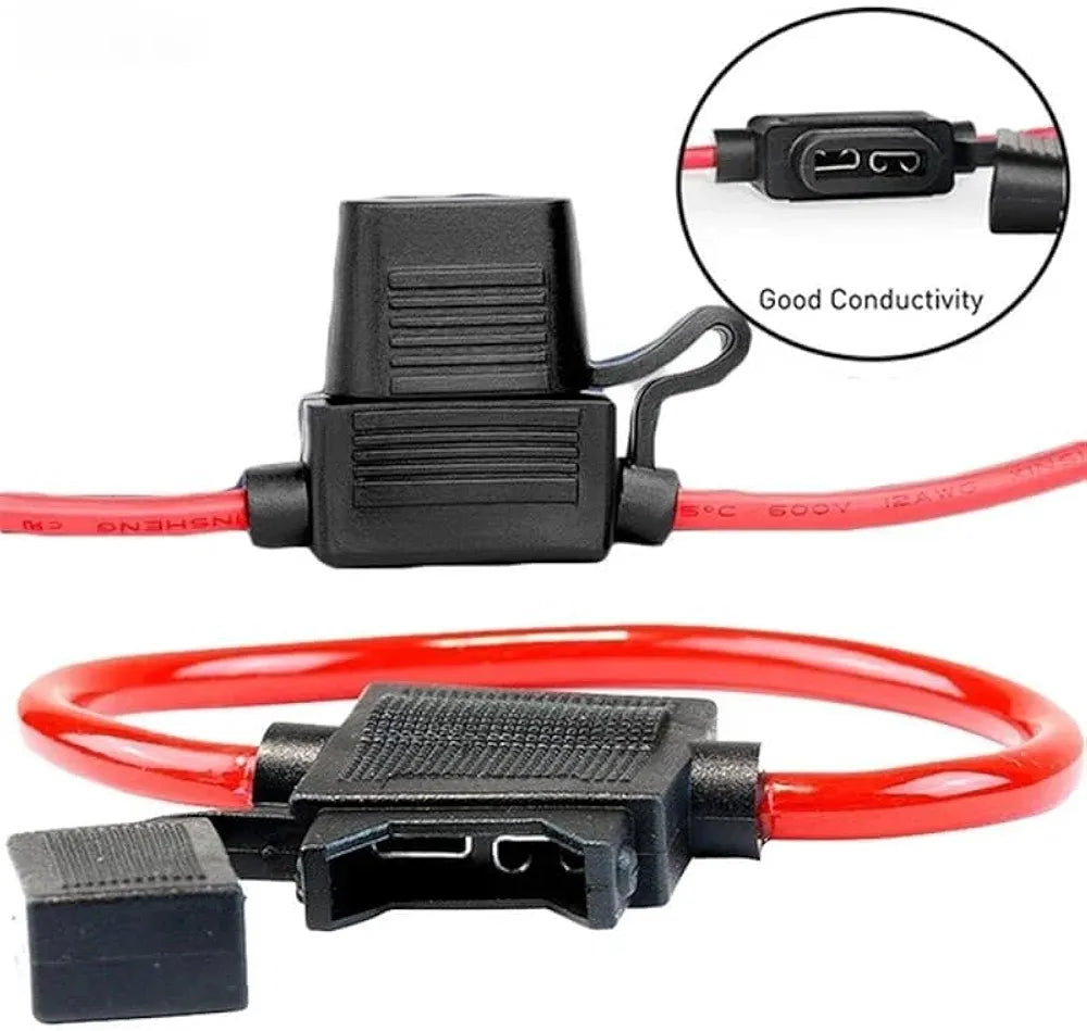 Rugged waterproof mini blade fuse holder for inline 12V or 24V circuits. Perfect for marine, automotive, and outdoor use, offering protection from moisture and debris. Easy to install with reliable fuse access. Supplied by Rimal Marine.