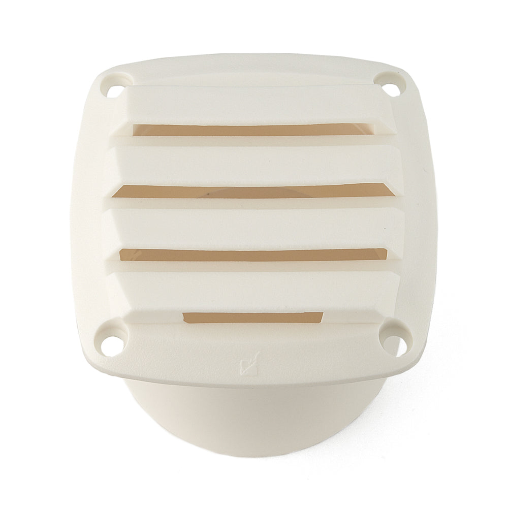 Louvered air vents in black and white color options – UV-resistant marine-grade vent covers for boats, RVs, and enclosures, designed to improve airflow and block debris and moisture.

