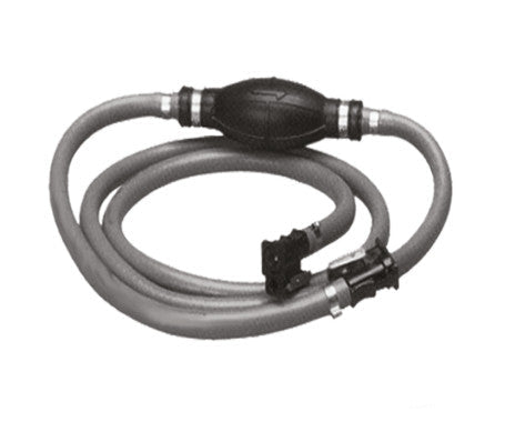 Fuel line assembly for Yamaha outboard motors featuring a 2.10-meter (7 ft.) flexible, fuel-resistant PVC hose. Ideal for compact marine setups, offering reliable fuel delivery from tank to engine. Built for long-term durability and easy installation.