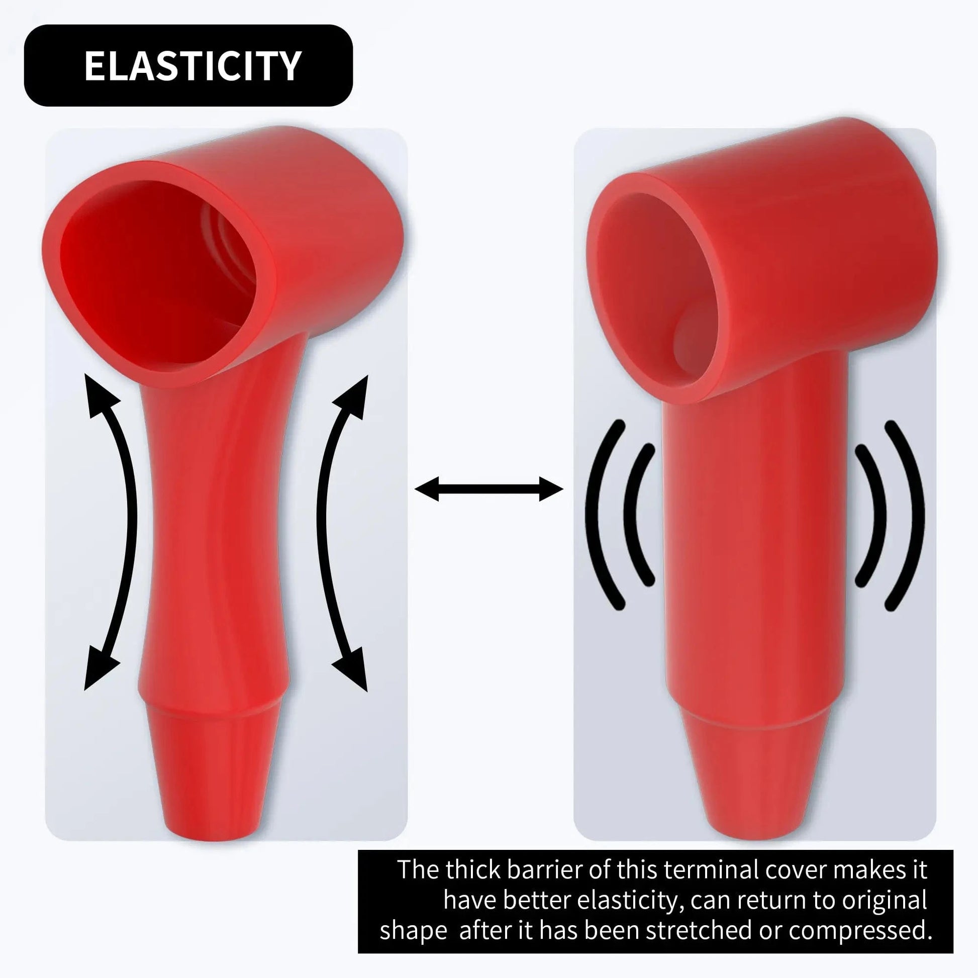ZV130 ZeeVolt Red & Black Insulator Battery Stud Terminal Cover Pair, 4AWG-2/0AWG (25-70mm²), fits 1/4″, 5/16″, 3/8″ battery posts. PVC construction protects against corrosion, prevents short circuits. Professional clean look for alternators, starters, solenoids, marine and automotive systems. Available in Rimal Marine UAE.