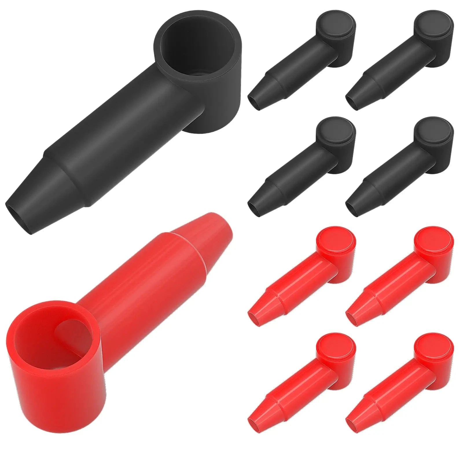ZV130 ZeeVolt Red & Black Insulator Battery Stud Terminal Cover Pair, 4AWG-2/0AWG (25-70mm²), fits 1/4″, 5/16″, 3/8″ battery posts. PVC construction protects against corrosion, prevents short circuits. Professional clean look for alternators, starters, solenoids, marine and automotive systems. Available in Rimal Marine UAE.