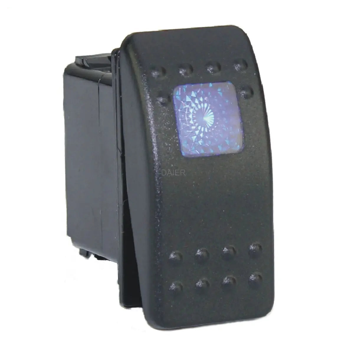 ZV133 ZeeVolt Marine Boat Rocker Switch 12V LED, SPST 3-Pin, waterproof IP67. Rated 20A 12VDC / 10A 24VDC. Snap-in mounting, laser-etched pattern, corrosion-resistant. Heavy-duty design suitable for automotive, UTV, RZR, and marine boats. Long-lasting and safe. Available in Rimal Marine UAE.