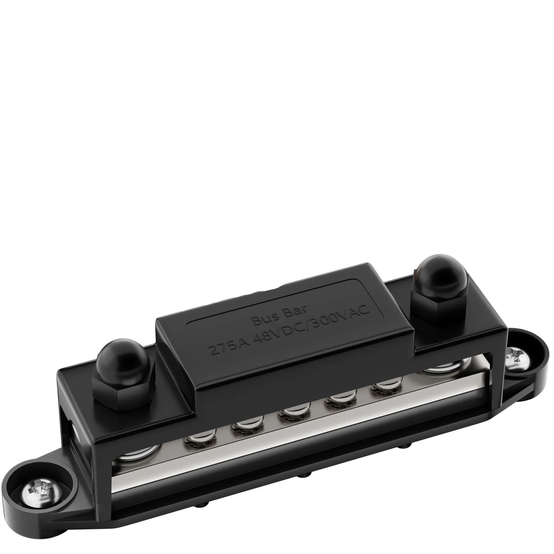 ZeeVolt ZV18668 - 275A Distribution Connecting Block with 2×M10 Studs & 10×M4 Screws