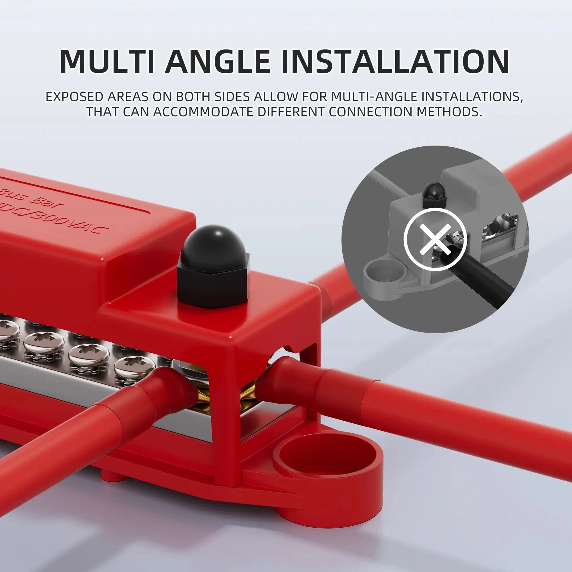 ZeeVolt ZV18670 275A terminal busbar block with 2×M8 studs & 14×M4 screws. Heavy-duty 4.0mm copper bar, flame-retardant nylon base, stainless steel terminals, and protective cover for safe, versatile wiring in automotive, marine, RV, and solar systems. Available in Rimal Marine.