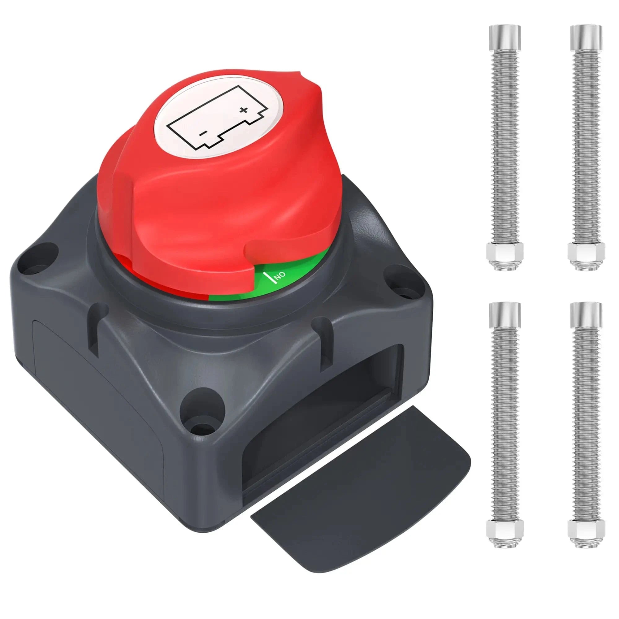 ZeeVolt ZV8525 ON-OFF Master Battery Switch Marine, rated 275A continuous at 12V DC and 1250A momentary at 48V DC. Built with ABS flame-retardant housing and brass terminals. Ideal for marine, automotive, and RV battery isolation. Available in Rimal Marine UAE.
