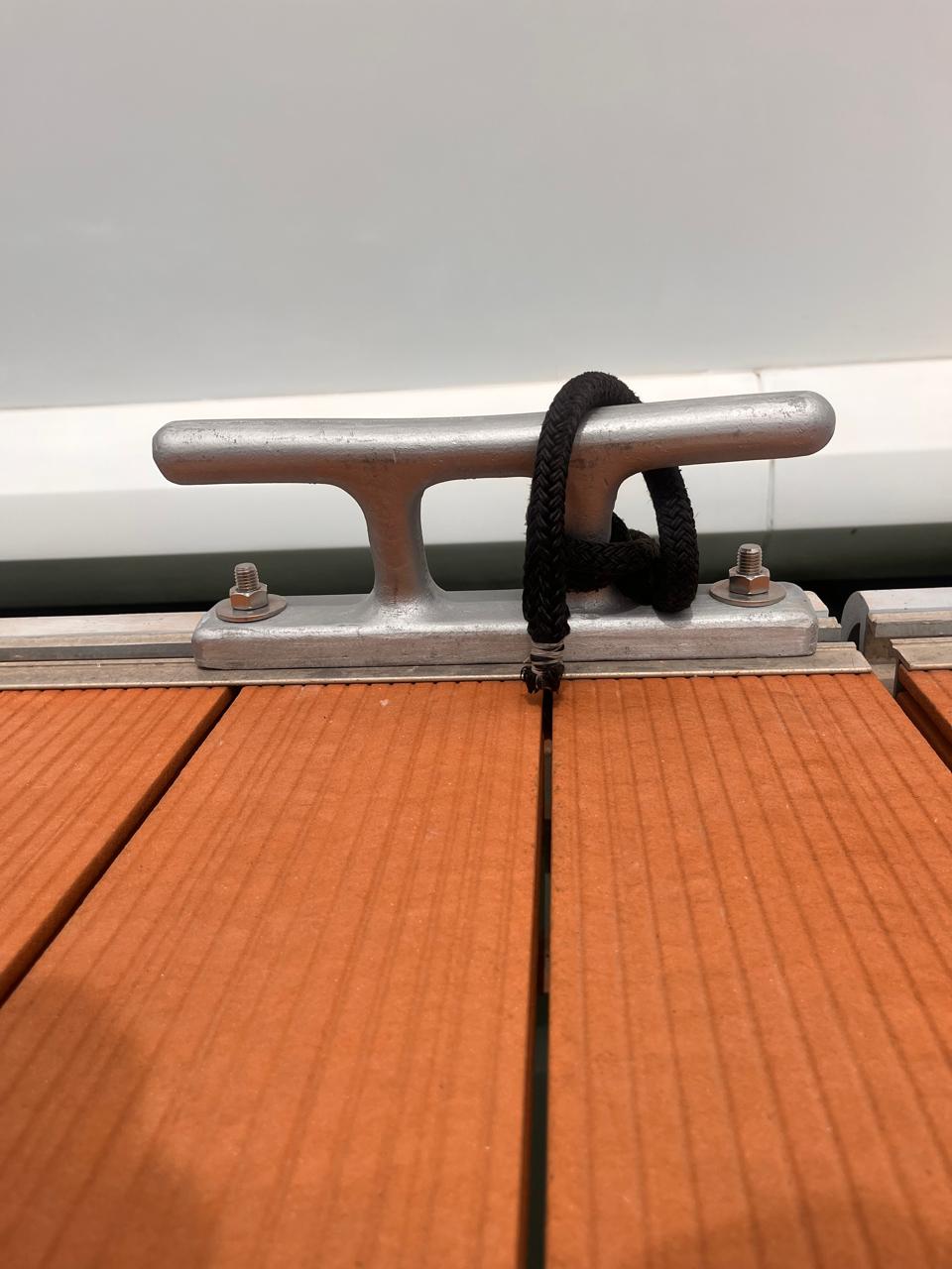 Aluminium Mooring Cleat 12" – Heavy Duty Marine Dock Cleat | M12 Bolt Mount | Dubai UAE - RIMAL MARINE