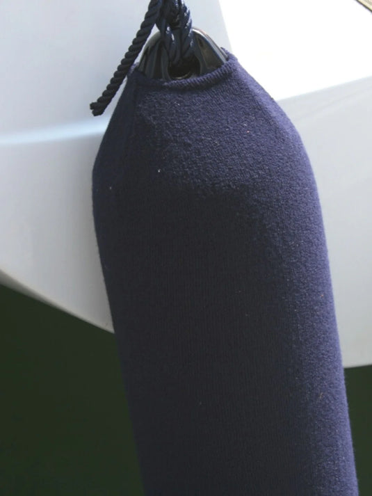 Fendequip Fender Covers provide durable, UV-resistant protection for marine fenders. Made from non-abrasive acrylic fabric, they prevent scuffs and abrasions, preserving your boat's finish. Available in multiple sizes and colors to fit various fender brands.

