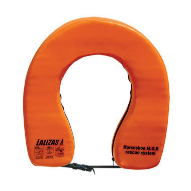 LALIZAS Horseshoe Lifebuoy "Basic I" marine safety flotation device, durable UV-resistant construction, high-visibility rescue equipment for boats and yachts, designed for quick deployment and man-overboard emergencies