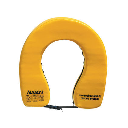 LALIZAS Horseshoe Lifebuoy "Basic I" marine safety flotation device, durable UV-resistant construction, high-visibility rescue equipment for boats and yachts, designed for quick deployment and man-overboard emergencies