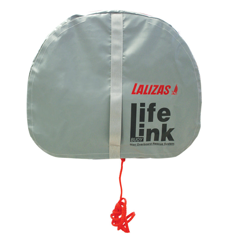 LALIZAS horseshoe lifebuoy set “Quick RD” with integrated light, floating rescue rope, and carry case, high-visibility marine safety equipment for fast deployment in emergencies, suitable for boats, yachts, and offshore vessels