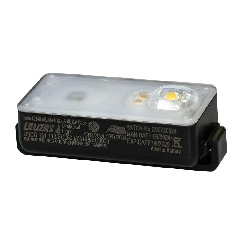 LALIZAS water-activated LED flashing life jacket light, compact and lightweight safety beacon, provides high-intensity flashing for enhanced visibility during marine emergencies and night rescues, essential life-saving equipment for boats and offshore use