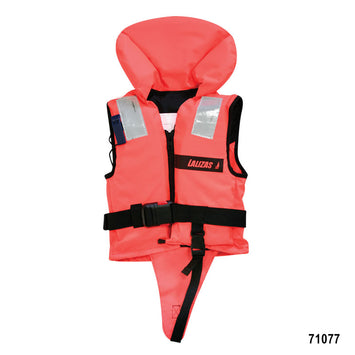 LALIZAS 100N lifejacket ISO 12402-4 certified marine safety vest with high-visibility fabric, secure buckles, and whistle, ideal for boating, sailing, and personal flotation in sheltered water conditions for adults and children


