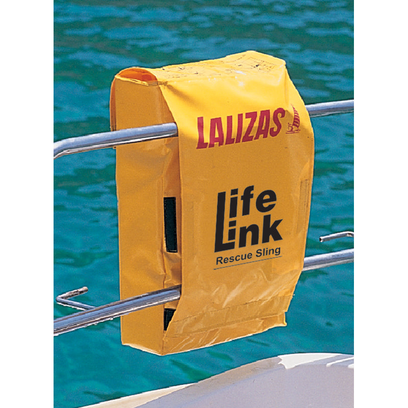 LALIZAS LifeLink rescue sling system for man overboard recovery, includes floating sling, 30 meter floating line, and storage bag, easy to deploy marine safety equipment for sailboats, yachts, and offshore vessels