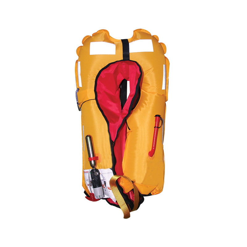 LALIZAS Sigma 170N inflatable lifejacket offers ISO 12402-3 certified safety with automatic and manual inflation. Lightweight and ergonomic, perfect for sailing and recreational boating. Reflective tape and whistle enhance visibility and emergency readiness.