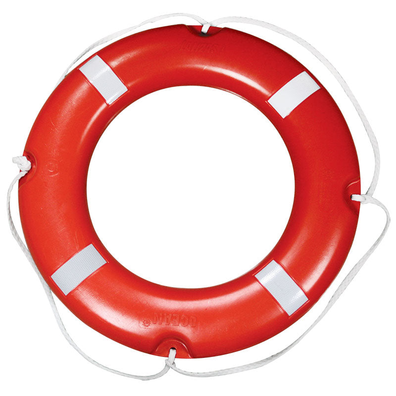 OCEAN life ring available in 2.5 kg and 4 kg buoyancy options, durable UV-resistant marine flotation device for emergency rescue, ideal for boats, docks, and offshore safety compliance
