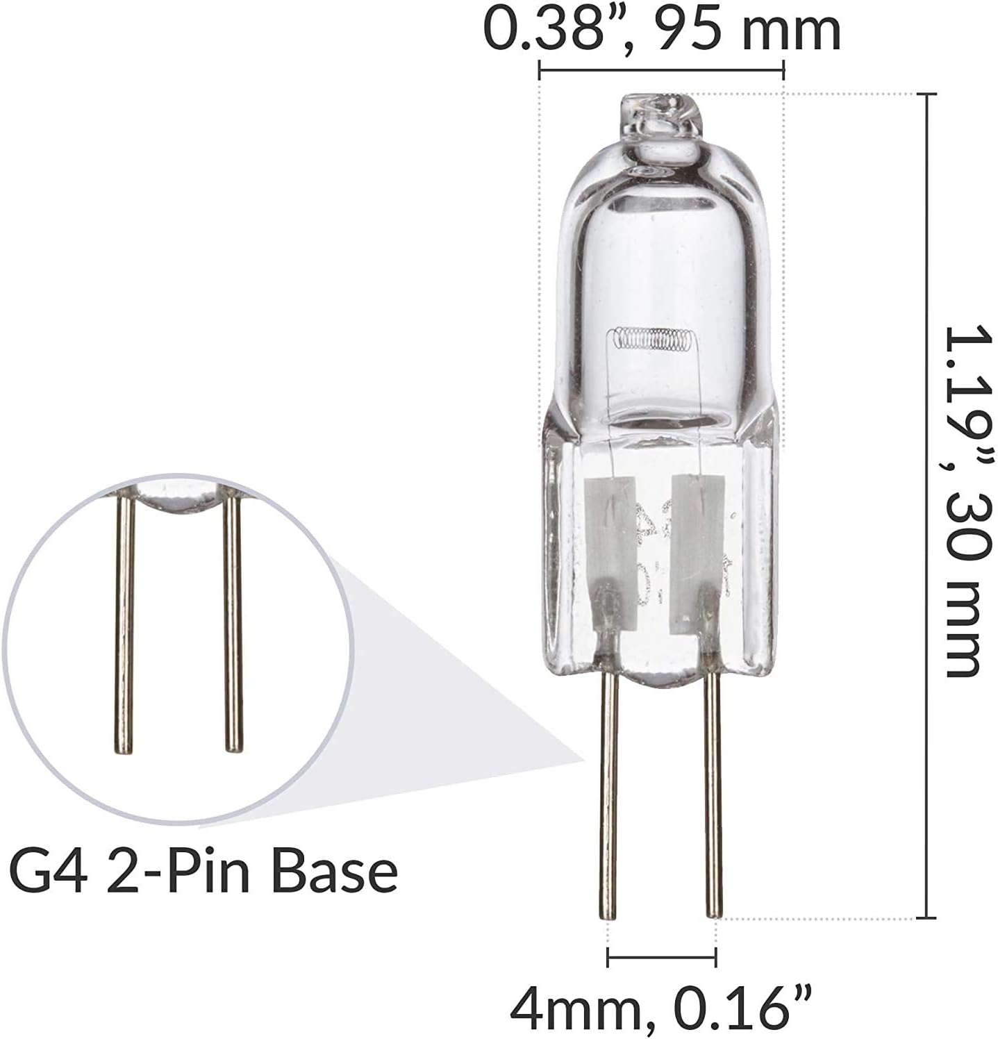 Osram Capsule Lamp Halogen Bulb 12V 20W Warm White Bi Pin G4 For Accent Lights, Under Cabinet Puck Lamp, Chandeliers, Track Lighting Pack Of 10, Yellow, 10Pcs12V20W