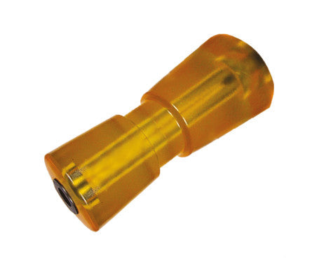 heavy-duty polyurethane keel rollers in 8 inch and 10 inch sizes for boat trailers, non-marking and wear-resistant material for smooth boat loading and unloading, protects keel and enhances trailer alignment and support for marine transport applications