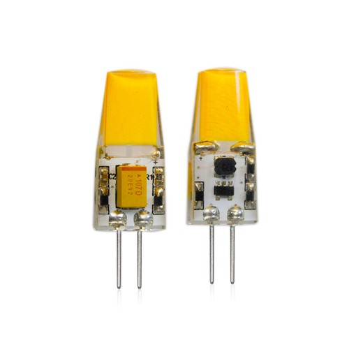 (6pcs/pack) G4 COB LED Light Bulb Crystal Silicone Capsule Lamp 12V 2700K RED