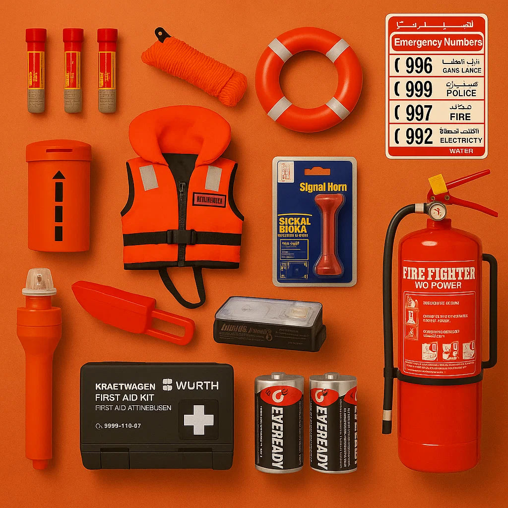 safety kit for boat passing up to 13 ft uae coast guard approved

