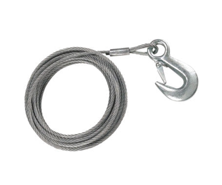 stainless steel winch cable with hook for marine towing and lifting applications